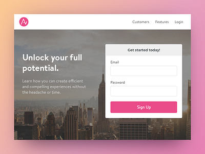Daily UI 001 - Sign Up challenge daily ui design sign up ui ux