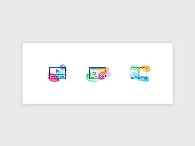 Icons WIP colourful icon outline ui web website wip