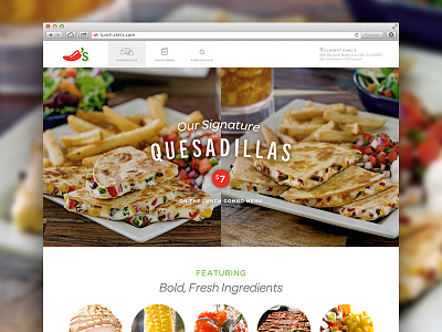 Chili's Lunch Landing Page food landing page lunch quesadillas texmex