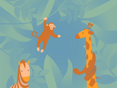 Jungle Illustration flat illustration vector