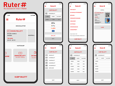 Ruter redesign app app design application design figma flat icon illustration logo minimalist norway payment redesign ticket ticket app ticket booking ticketing travel ui ux