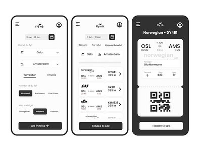Fly nå / Fly Now app design figma figmadesign flat icon illustration logo minimal ui ux