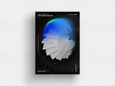 Drift abstract art blue daily drift gradient graphic lines november poster postereveryday riangle