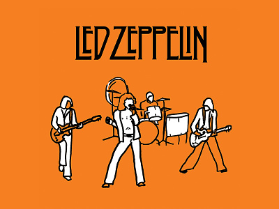 Led Zeppelin art band cd cover illustration led zeppelin music rock