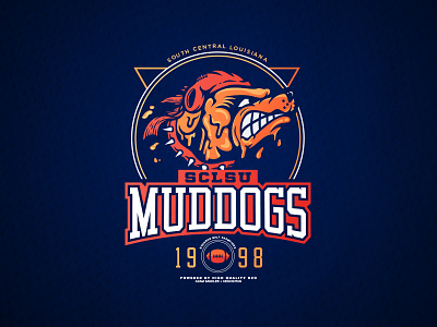 SCLSU Mud Dogs adam sandler dogs football illustration mascot mud sclsu shirt vector waterboy