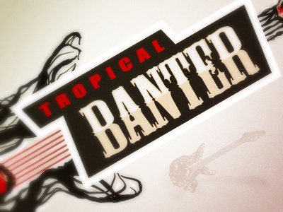 Tropical Banter guitar logo podcast rockstar