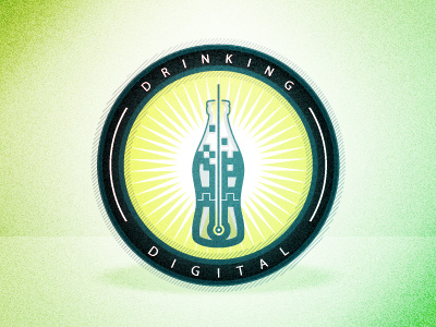 Drinking Digital digital drink drinking logo podcast stamp