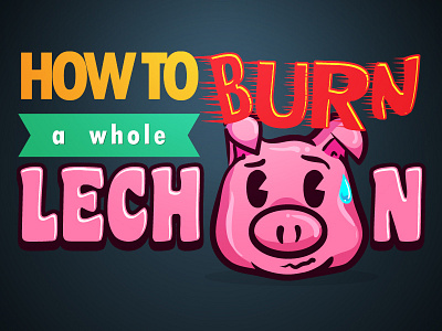 Burn It. burn calorie cycling infographic lechon pig roast title