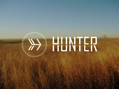 Hunter arrow bow branding hunt hunter logo strikethrough