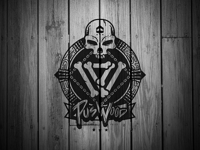 PusWood anarchy bones chains crest eastwood illustration love army monogram puspos puswood pw shirt skull wood