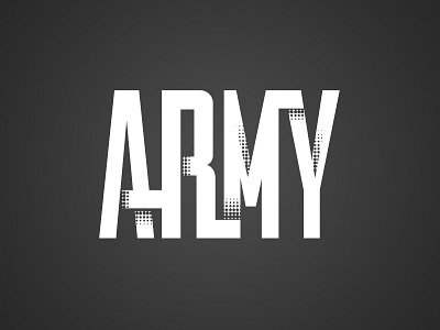 Army Type army halftone shade type typography
