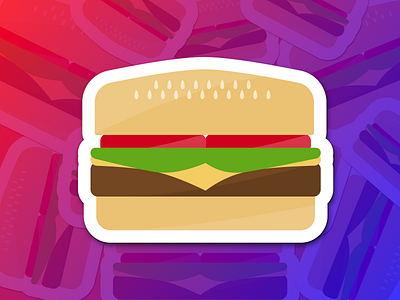 Burger burger design food illustration sticker