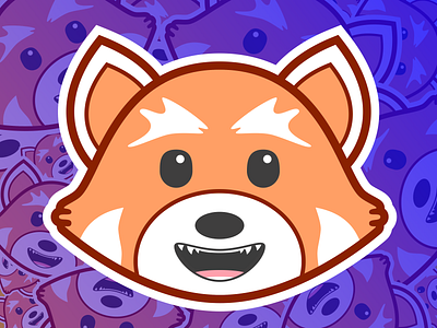 Red Panda animal cartoon childrens design illustration kids red panda sticker
