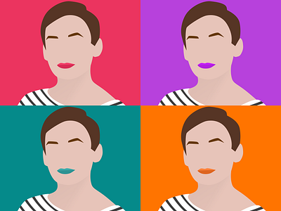 Pop of colour colourful design digitalart illustration lipstick portrait portrait art vector