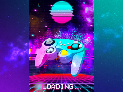 Retro Console Series - Loading 1980s console design game art graphic design illustration nintendo outrun retro retrowave synthwave vaporwave