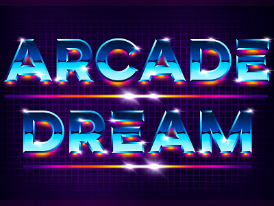 Arcade Dream - Do Androids Dream Of Electric Sheep? 1980s art design graphic design illustration outrun retro retrowave synthwave type typography vaporwave