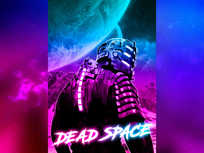 Retro-Horror - Dead Space 1980s art dead space design graphic design horror illustration outrun retro retrowave sci fi science fiction synthwave type vaporwave