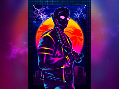 Terminator ‘Liquid Metal’ Poster 1980s art design graphic design illustration outrun retro retrowave sci fi science fiction synthwave terminator vaporwave