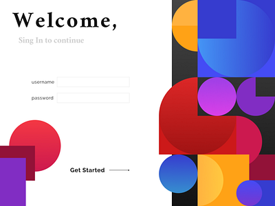 Login page 2020 branding colors font design fonts geometic geometry gradient identity identity design landing login login page rhythm swiss design swiss style trend