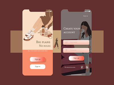 Sign Up Concept design figma flat illustration ios minimal signup ui ux