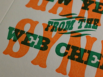 Letterpress printed holiday cards (detail)