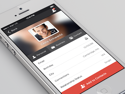 Mobile User Profile design flat mobile perspective profile ui ux