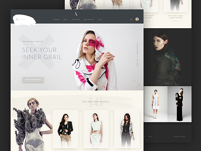 Genevieve Fashion ecommerce fashion lookbook paint photography shop style ui web