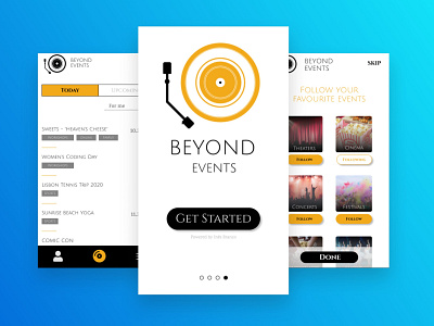 Beyond Events App app branding design ui ux