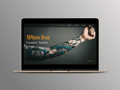 White Ink Website - Tattoo Store branding design ui ux web website