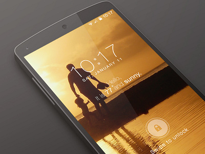 Android Redesign - Lock Screen android clean design graphic design nexus nexus 5 redesign ui ui design ux