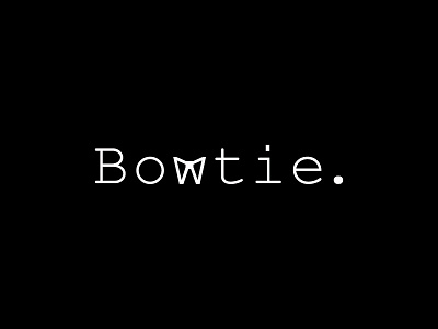 Bowtie black bow tie brand fancy logo tie white
