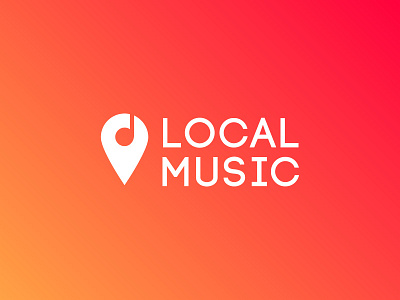Local Music Logo brand exciting live local local music location logo music near note