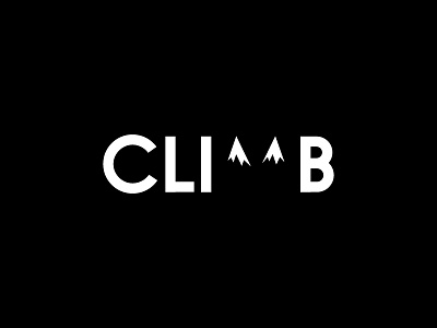 Climb climb high logo mountain rock climbing snow trip
