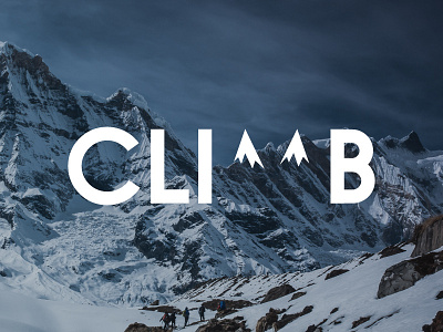 Climb brand climb climbing design logo logo design mountain mountain climbing outdoor snow sport travel