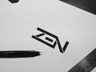 ZEN - Work in progress brand brand identity logo logo design pen sketch work in progress zen zen logo