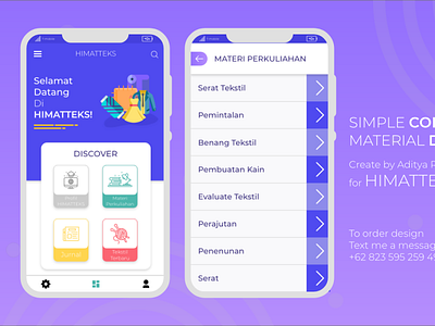 HIMATTEKS App design