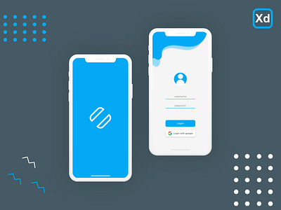 Simple Blue Login UI android app concept design login login page mobile ui