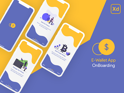 E-Wallet Apps On Boarding UI Design