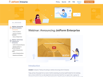 Multiple Webinar Page