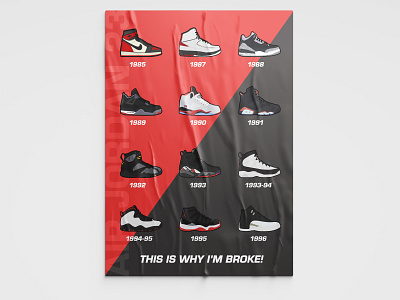 This Is Why I'm Broke airjordan design illustration jordan jordanretro jordanshoes shoes vector