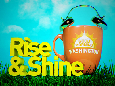 Rise N' SHine 3d art mug render