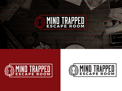Mind Trapped Escape Room Branding branding design flat icon illustration illustrator lettering logo typography vector