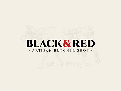 Black & Red Logo Concept branding branding design butcher shop graphic design logo logo design