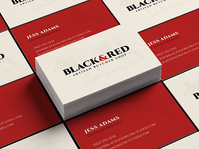 Black & Red Business Card branding business card
