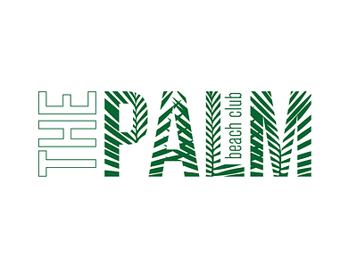 Logo for beach club “The palm”