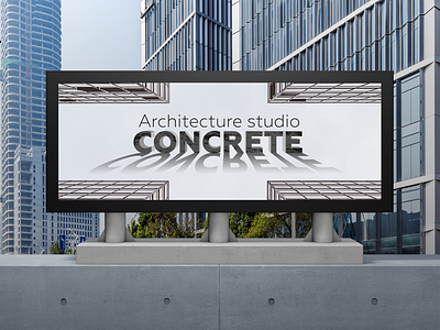 Logo for architecture studio “Concrete” architecture building concrete design logo logotype studio tarnayart