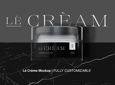 Lè Crème Mockup bottle cream mockup package packaging