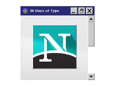 36 Days of Type - N 1990s 36daysoftype browser n netscape