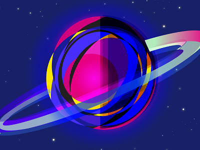 36 Days of Type - O 36daysoftype color o planet rings space
