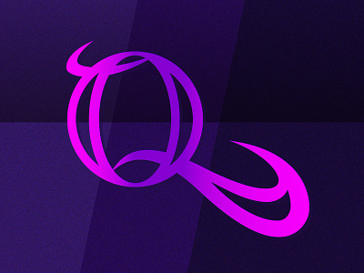 36 Days of Type - Q 36daysoftype handmadetype purple q swashes